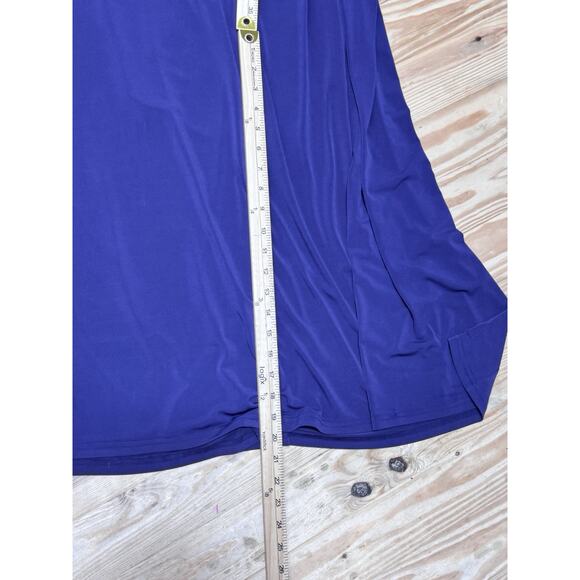 David's Bridal One Shoulder Dress with Cascade Back Lapis Purple Size 10 NWT - Picture 6 of 10